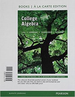 College Algebra, Books a la Carte Edition