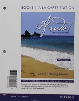 ï¿½Anda! Curso Elemental, Books Al la Carte Plus Mylab Spanish -- Access Card Package 3rd 9780134293370 Front Cover