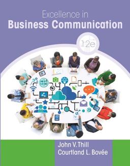 Excellence in Business Communication 12th 9780134319056 Front Cover