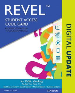 REVEL for Public Speaking -- Access Card 11th 9780134381251 Front Cover