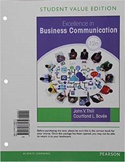 Excellence in Business Communication, Student Value Edition