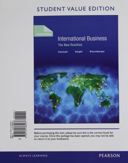 International Business: The New Realities  9780134388267 Front Cover
