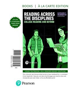 Reading Across the Disciplines: Books a La Carte Edition  9780134397290 Front Cover