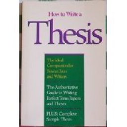 How to Write a Thesis