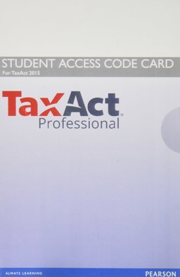TaxACT 2015 Access Card for Pearson's Federal Taxation 2017
