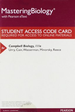MasteringBiology with Pearson EText -- Standalone Access Card -- for Campbell Biology 11th 9780134446523 Front Cover