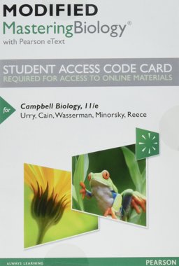 Modified Mastering Biology with Pearson EText -- Standalone Access Card -- for Campbell Biology 11th 9780134447285 Front Cover