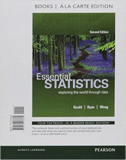 Essential Statistics: Books a La Carte Edition  9780134466026 Front Cover