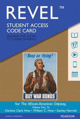 Revel for the African-American Odyssey, Volume 2 -- Access Card 7th 9780134485362 Front Cover