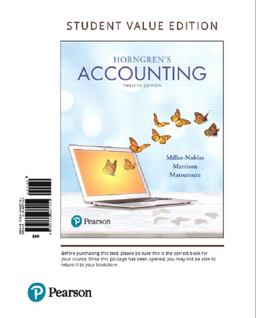 Horngren's Accounting, Student Value Edition