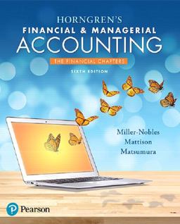 Horngren's Financial and Managerial Accounting, the Financial Chapters
