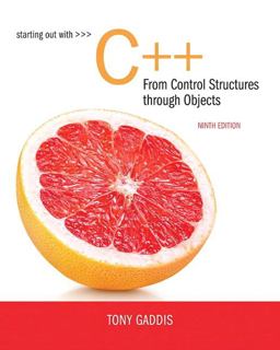 Starting Out With C++ from Control Structures to Objects:  9780134498379 Front Cover