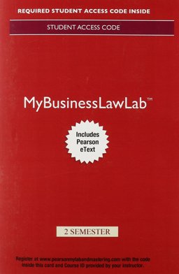 MyBusinessLawLab with Pearson EText -- Access Card -- for Business Law