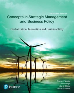 Concepts in Strategic Management and Business Policy: Globalization, Innovation and Sustainability  9780134522159 Front Cover