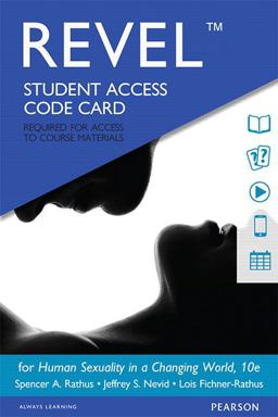 Revel Access Code for Human Sexuality in a Changing World 10th 9780134525938 Front Cover