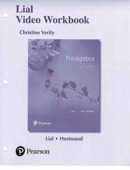 Lial Video Workbook for Prealgebra