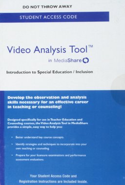 Video Analysis Tool for Introduction to Special Education/Inclusion in MediaShare -- ValuePack Access Card