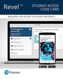 REVEL for the Struggle for Democracy, 2016 Election Edition -- Access Card 12th 9780134551760 Front Cover