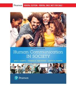 HUMAN COMMUNICATION IN SOCIETY  9780134553726 Front Cover