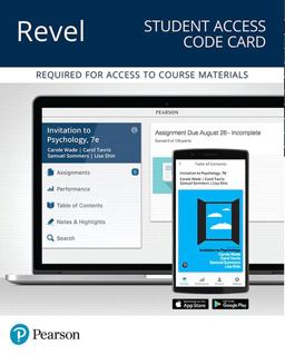 Revel for Invitation to Psychology -- Access Card 7th 9780134635880 Front Cover