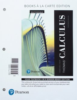 Thomas' Calculus, Multivariable, Books a la Carte Edition