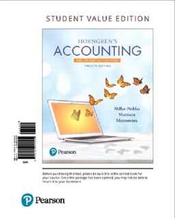 Horngren's Accounting, the Financial Chapters, Student Value Edition Plus Mylab Accounting with Pearson EText -- Access Card Package