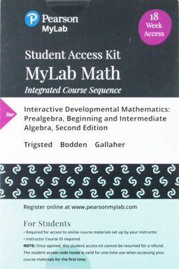 MyLab Math -- Student Access Kit -- for Interactive Developmental Mathematics
