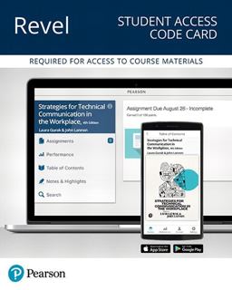 Revel for Strategies for Technical Communication in the Workplace Access Card:  9780134679921 Front Cover