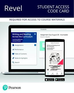 Revel for Writing and Reading Across the Curriculum -- Access Card 14th 9780134681344 Front Cover