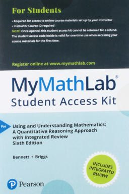 MyLab Math with Pearson EText -- Standalone Access Card -- for Using and Understanding Mathematics with Integrated Review
