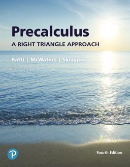 PRECALCULUS:RIGHT TRIANGLE APPROACH  9780134696461 Front Cover