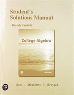Student Solutions Manual for College Algebra 4th 9780134698472 Front Cover