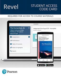 Revel for the Humanities Culture, Continuity, and Change, Volume 1 -- Access Card 4th 9780134741536 Front Cover