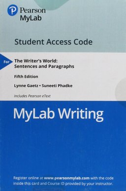 MyLab Writing with Pearson EText -- Standalone Access Card -- for the Writer's World MyLab Writing with Pearson EText -- Standalone Access Card -- for the Writer's World