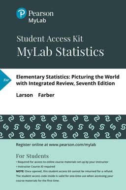 MyLab Statistics with Pearson EText (up to 24 Months) Access Code for Elementary Statistics