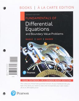 Fundamentals of Differential Equations and Boundary Value Problems, Loose-Leaf Edition, Plus Mylab Math with Pearson EText -- 24-Month Access Card Package 7th 9780134768700 Front Cover