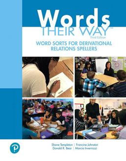 Words Their Way Word Sorts for Derivational Relations Spellers 3rd 9780134773667 Front Cover