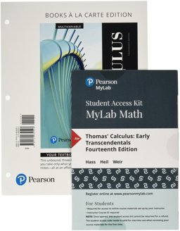 Thomas' Calculus, Multivariable, Books a la Carte Edition Plus Mylab Math with Pearson EText -- 24-Month Access Card Package