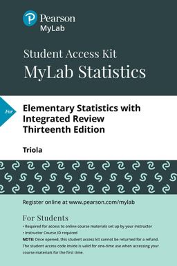 Elementary Statistics -- Mylab Statistics with Pearson EText
