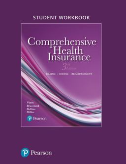 Student Workbook for Comprehensive Health Insurance Billing, Coding, and Reimbursement 3rd 9780134787299 Front Cover