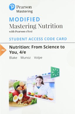Modified Mastering Nutrition with MyDietAnalysis with Pearson EText -- Standalone Access Card -- for Nutrition Modified Mastering Nutrition with MyDietAnalysis with Pearson EText -- Standalone Access Card -- for Nutrition