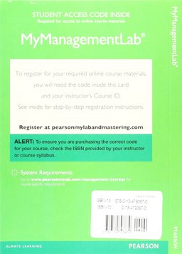 2017 MyManagementLab with Pearson EText -- Access Card -- for Organizational Behavior