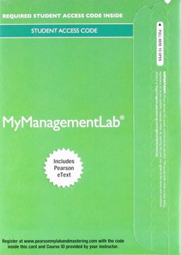 2017 MyManagementLab with Pearson EText -- Access Card -- for Modern Management