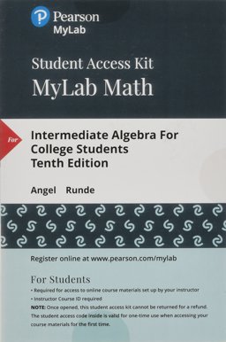 MyLab Math with Pearson EText -- 24 Month Standalone Access Card -- for Intermediate Algebra for College Students MyLab Math with Pearson EText -- 24 Month Standalone Access Card -- for Intermediate Algebra for College Students
