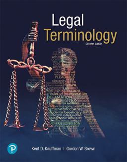 Legal Terminology:  9780134849225 Front Cover