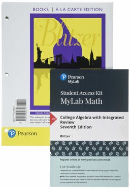 College Algebra with Integrated Review, Books a la Carte Edition, Plus Mylab Math with Pearson EText -- 24-Month Access Card Package