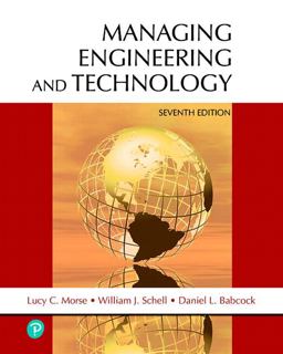 Managing Engineering and Technology 7th 9780134875651 Front Cover