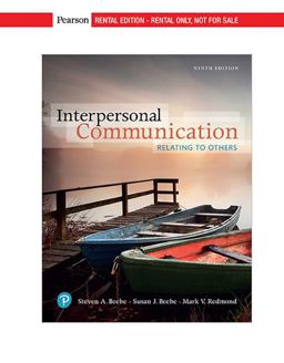 INTERPERSONAL COMMUNICATION  9780134877174 Front Cover