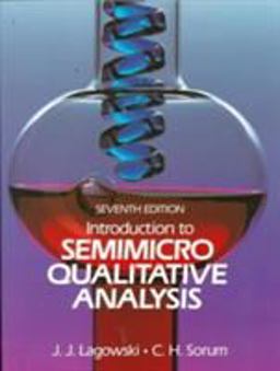 Introduction to Semimicro Qualitative Analysis 7th 9780134968940 Front Cover