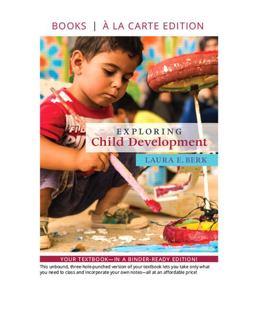 Exploring Child Development, Books a la Carte Edition  9780134983752 Front Cover